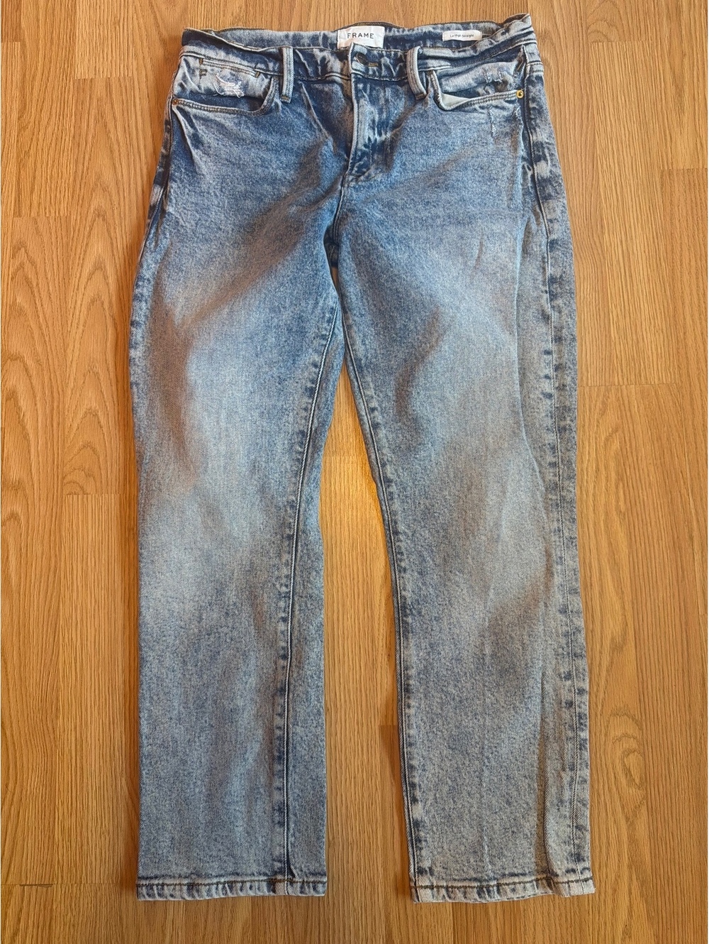 Frame Denim Le High Straight Acid Washed Jeans Size 29